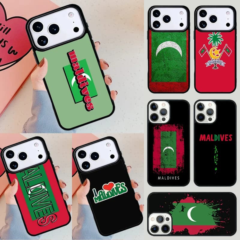 Custodia Morbida per Telefono con Design Passaporto delle Maldive per Apple iPhone 17 Air 16E 15 14 Plus 13 12 11 Pro Max Mini Funda Cover