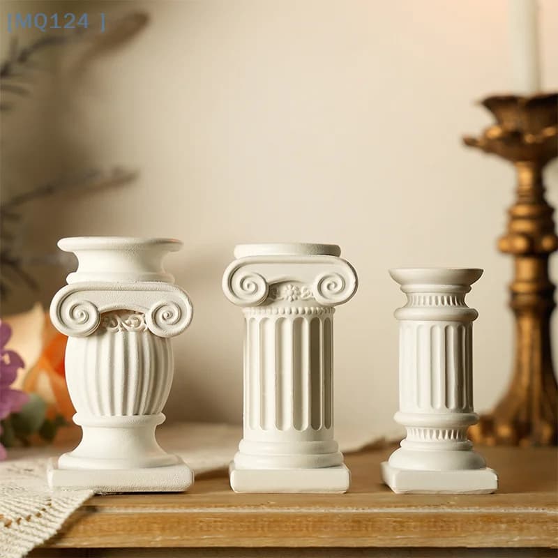 【MQ124】Retro Pilastro Romano Statua Portacandele Violino Angelo Figurine Home Desktop Decor Resina Ornamento Artigianato Fotografia Prop