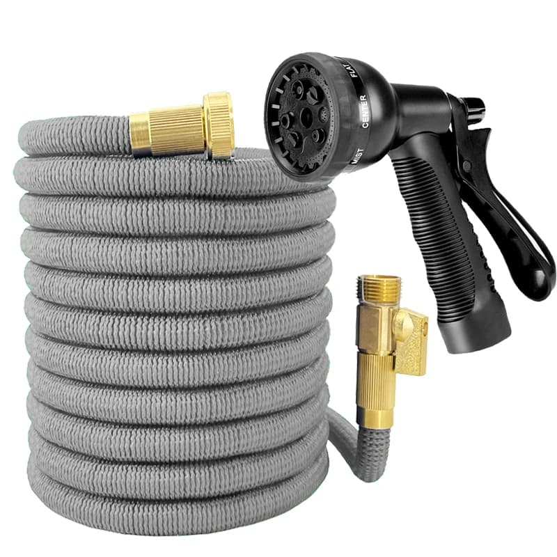 Expandable garden pipe with 8 types of nozzles and connectors US3/4, suitable for car washing, irrigation and pet bath