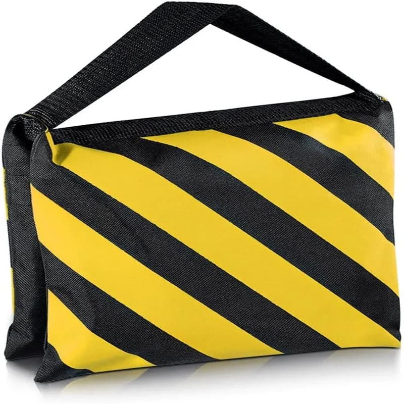 Nuova borsa per pesi sacchi di sabbia gialli e neri borsa per sabbia resistente fotografia sfondo supporto per fondale Studio fotografico treppiede braccio braccio