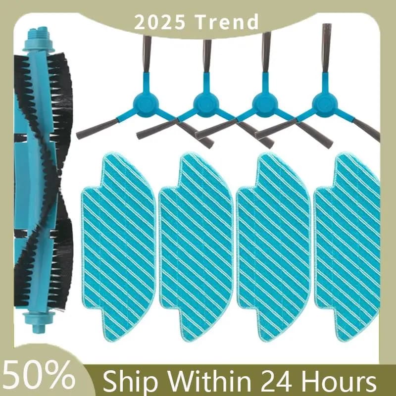Essential Top 1 Set Main Side Brush Hepa Filter Mop Pad For Shellbot SL60 Robot Vacuum Cleaner Spare Parts Accessories