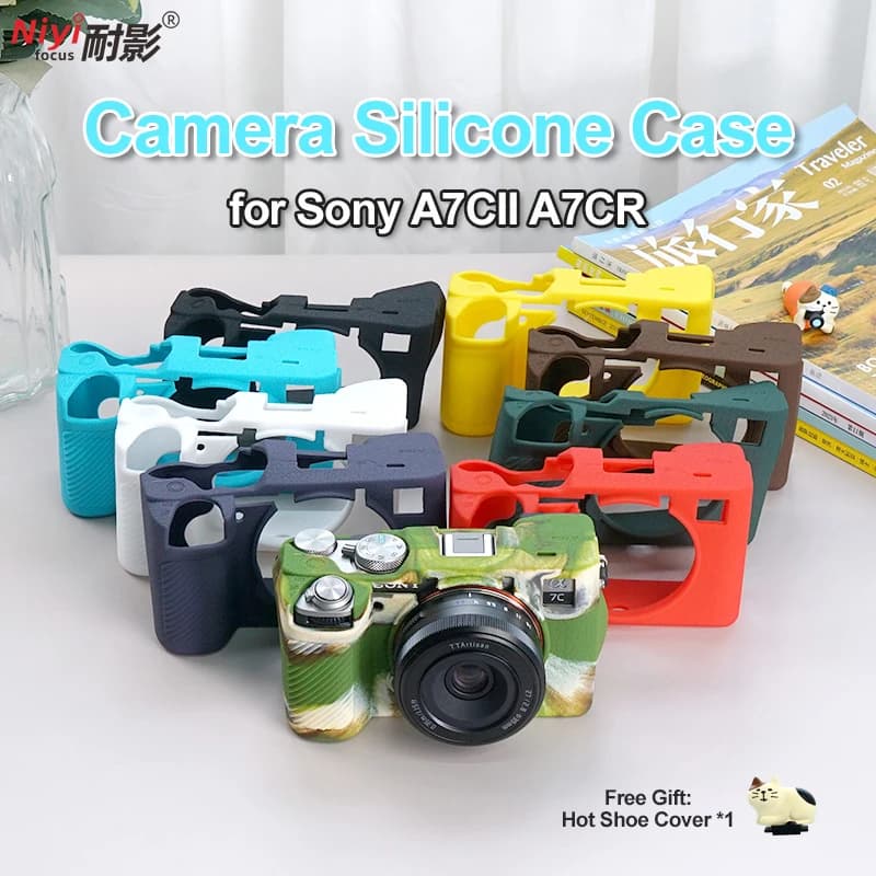 Per Sony A7CII A7CR custodia morbida in Silicone per fotocamera custodia protettiva per borsa completa Base impermeabile Sony Alpha7C Mark II Alpha7R hot shoe