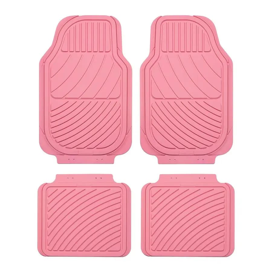 Resistent Rubber Mats, Pink Car Mats Durevoli for All Seasons, for Women, Women's Style, Universal Mats Waterproof for Berlin and SUV