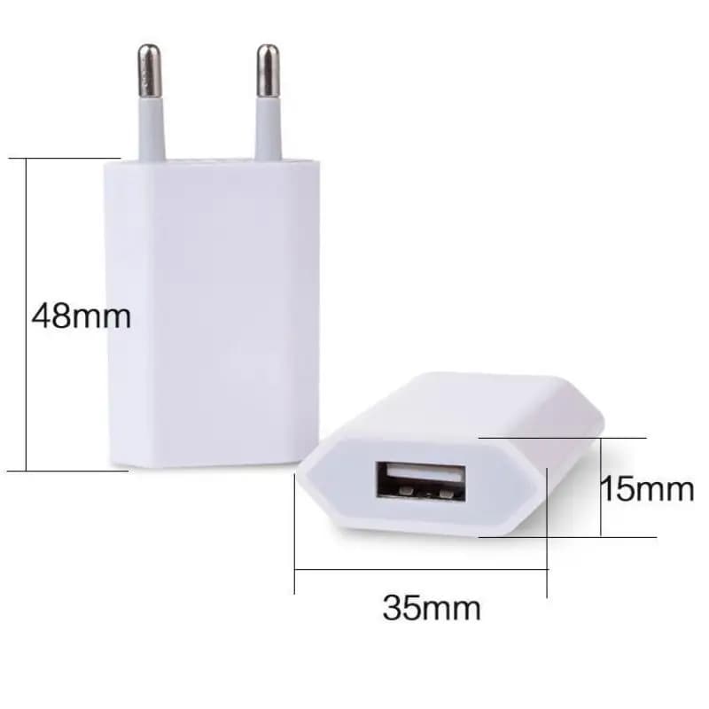 @*EU Plug USB Wall Charger Fast Charging Overheat Protection Fireproof Material Adapter for Home Travel Phone Use
