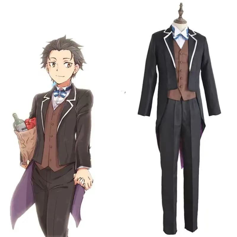 Cosplay Natsuki Subaru Tailcoat Cosplay Anime Set from ReZero Starting Life in Another World Halloween