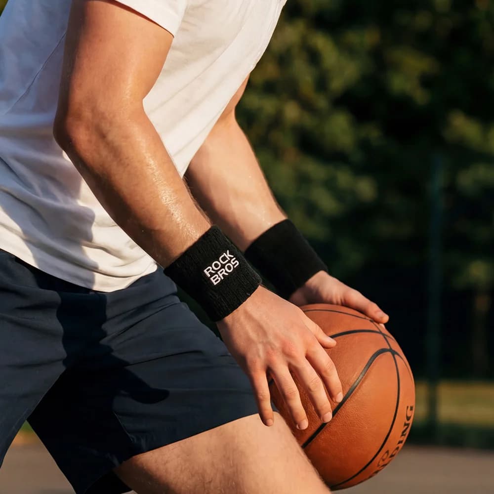 ROCKBROS Elastic Wrist Support Brace Wristband Sports for Men & Women Sweatbands Sports for Tennis Basketball Running