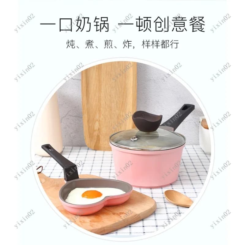 Heart Shape Ceramic Anti-Flat Panel for Breakfast and Eggs, Kitchen Pot