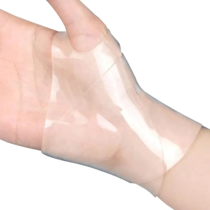 Tutore per polso in gel Tutore per polso trasparente Supporto per polso in gel Guanto senza dita Tutore per polso in gel per tunnel carpale per donna uomo