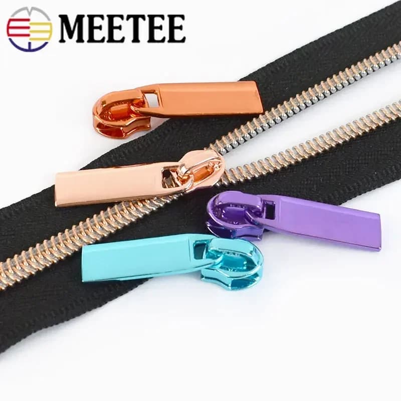 50/100P 3 # 5 # Cursore per Cerniere in Nylon, Testine di Ricambio per Cerniere di Borse e Tasche, Kit di Riparazione Fai-da-Te per Cerniere di Cappotti e Pantaloni, Accessori Fai-da-Te