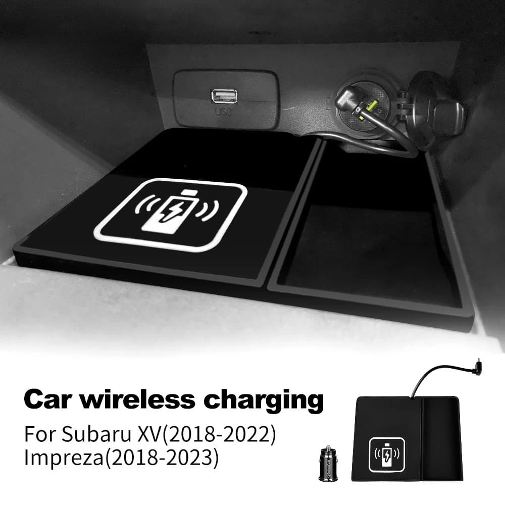 Caricatore Wireless per Auto Subaru XV Impreza 2018-2023, Pad di Ricarica Rapida, Organizer per Console Centrale, Accessorio per Modifica Interni