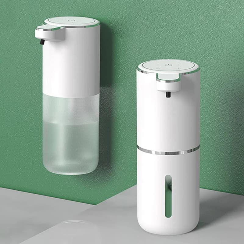 Dispenser automatico per uso domestico Schiuma 380ml Touchless Smart Display Dispenser di sapone liquido USB Lavamani elettrico