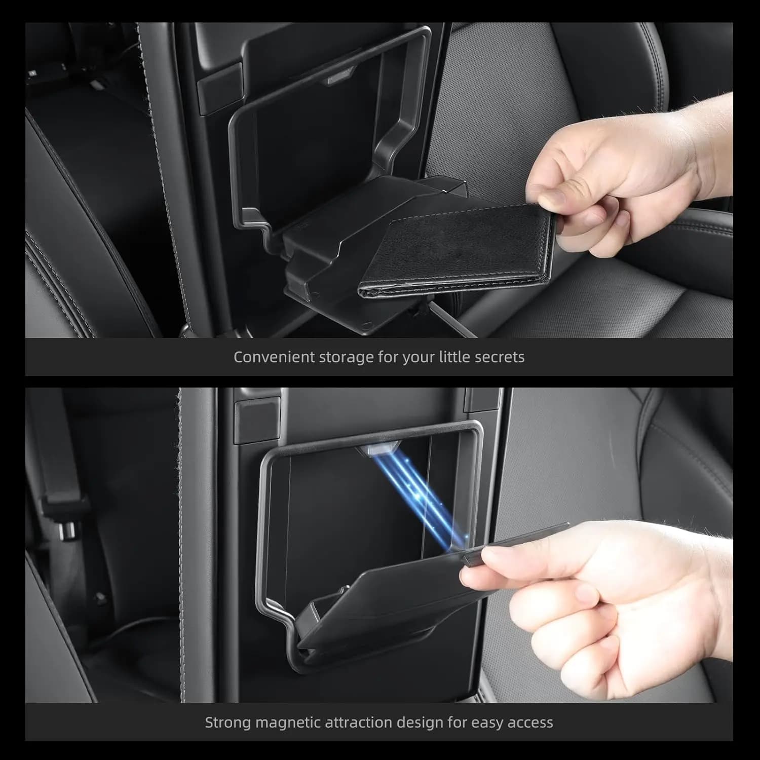 For Tesla Model Y Juniper/Launch 2025 Car Arm Box Hidden Storage Box Model 3 Highland 2024-2025 Central Console Case