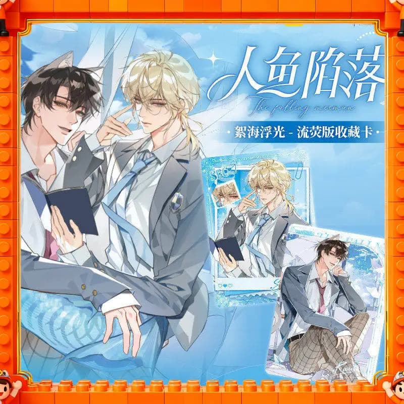 Nuove Carte Collezionabili Kuaikan The Falling Merman, Edizione Liu Ying, con Luce Fluente su Mare Ondulato, Merchandise Anime