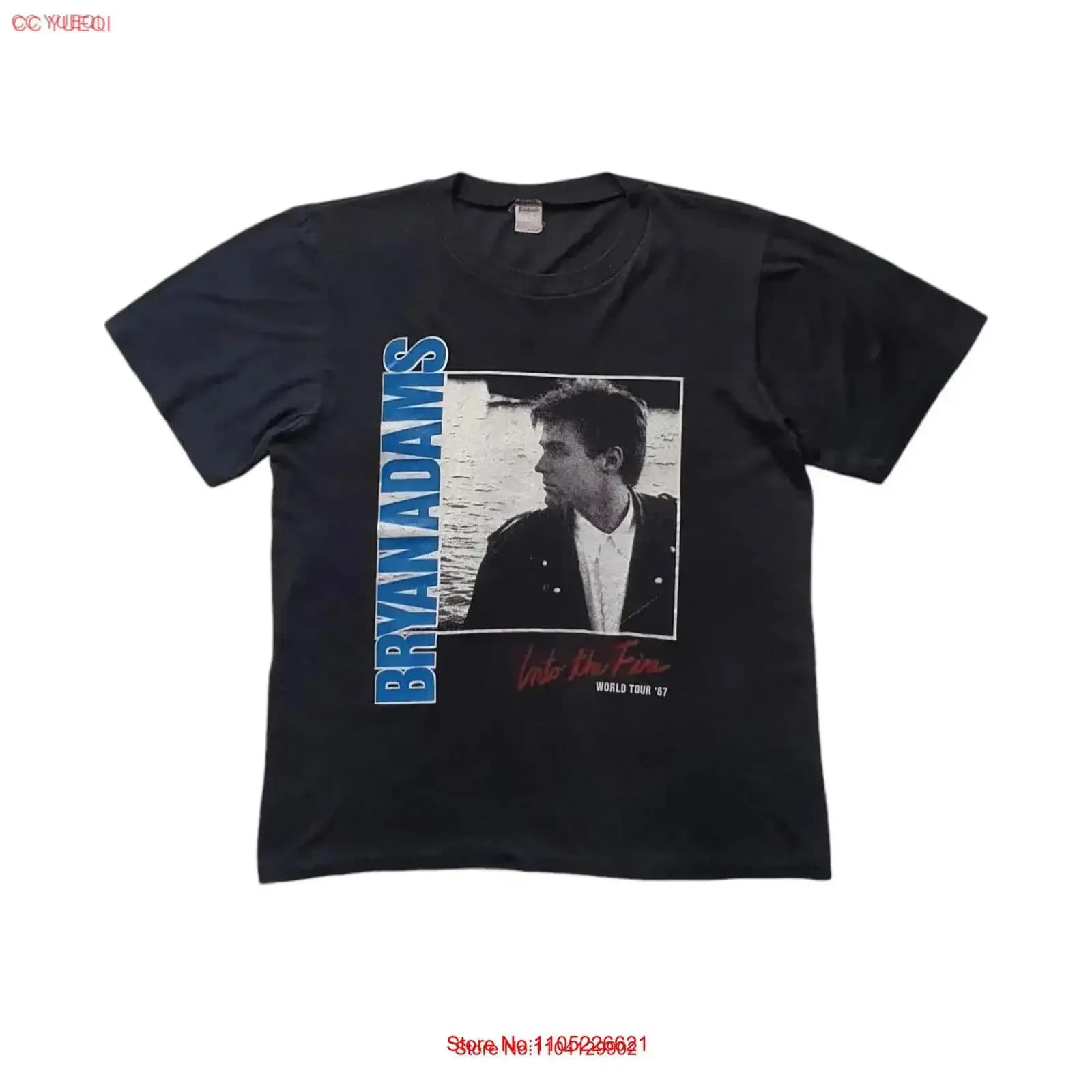 Vintage 1987 Bryan Adams Into The Fire Tour Concert T shirt size Medium 80s 1980s Canadian Singer soft Pop rock Cool tee Unisex