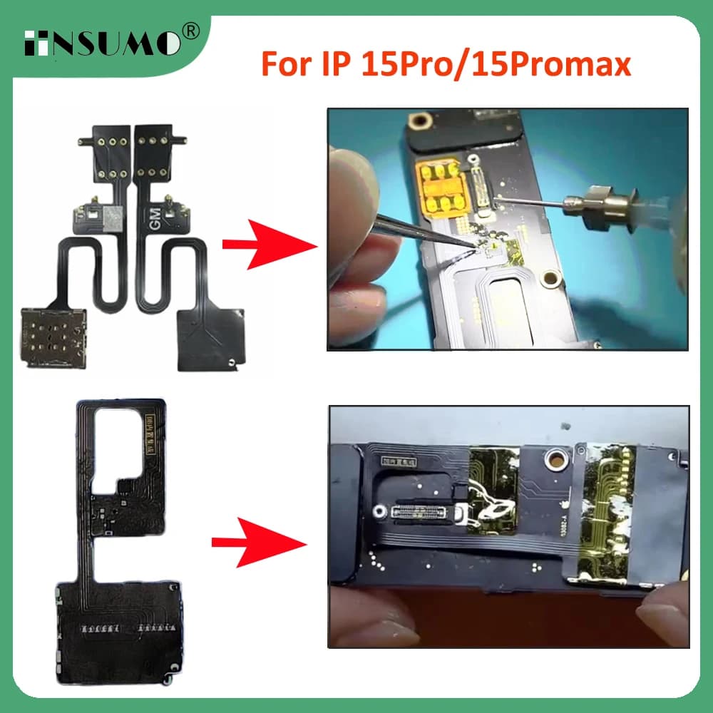 Cavo Mep Flex con Supporto per Doppia e Singola SIM, eSIM a SIM, Versione USA per iPhone 15 Pro e 15 Pro Max