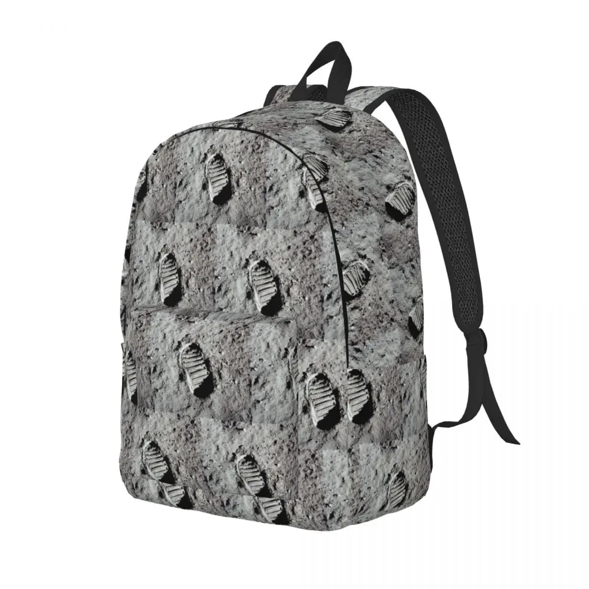Footprint On The Moon By Buzz Aldrin Apollo Student Backpack School Bag Hiking Travel Daypack Fashion Bookbag Shoulder Bags