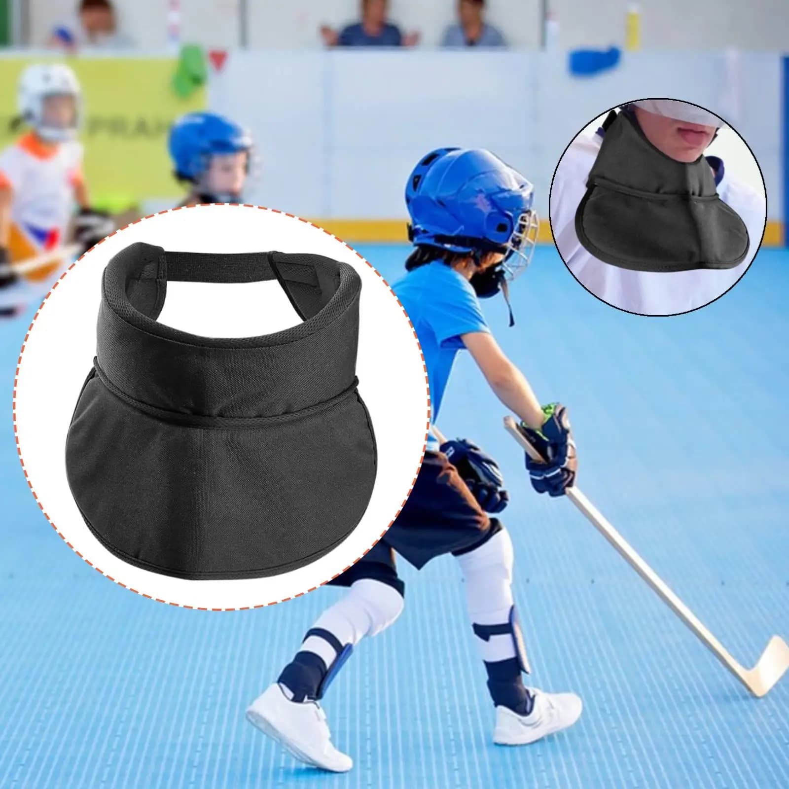 Ice Hockey Neck Guard Soft Adjustable Throat Protector Outdoor Protective Equipment for Skating Players