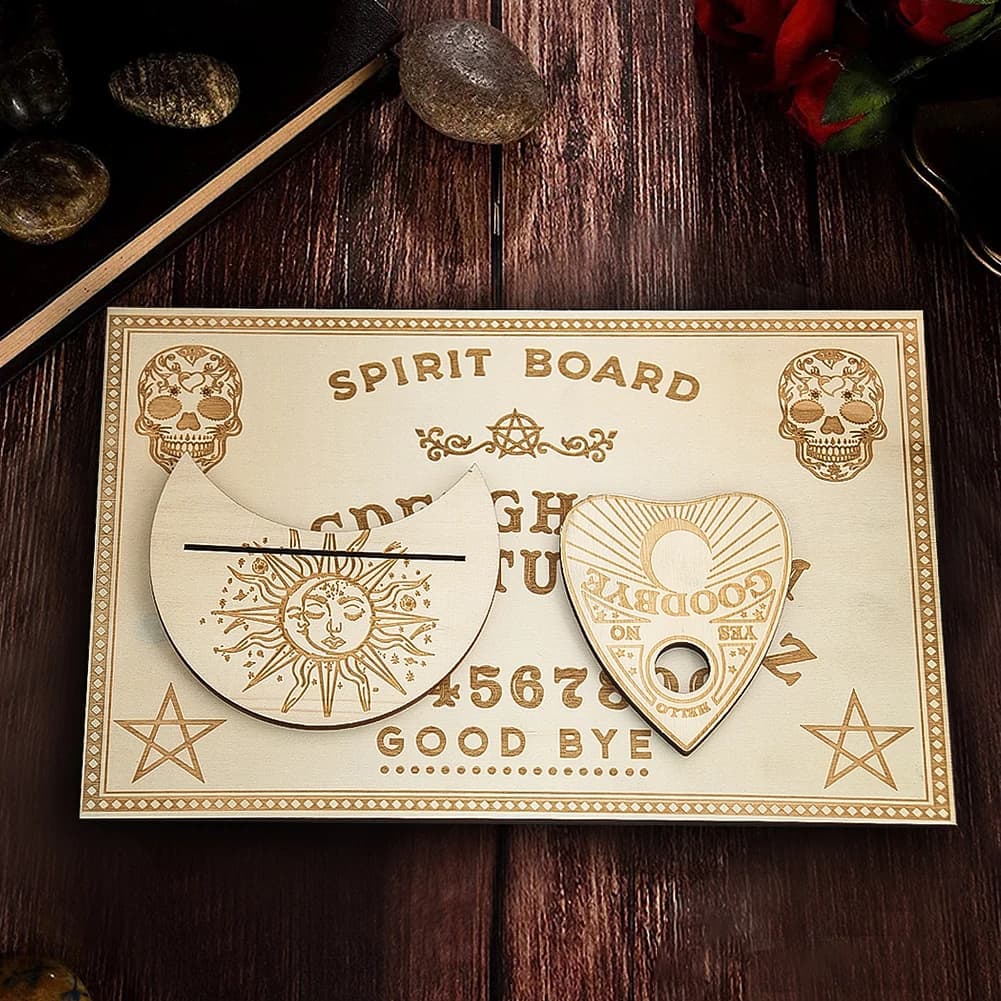 Pendolo Divinazione Ouija Gioco da tavolo Messaggio metafisico in legno Spirito da rabdomanzia Tabellone parlante Supporto per tarocchi Supporto per forniture Wicca