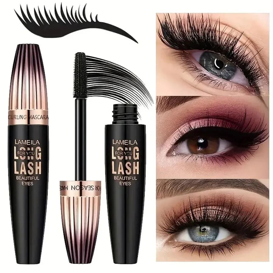 4D Mascara waterproof often long-tested drooping hamstered long-lasting curling make-up for large eyes, make-up tools