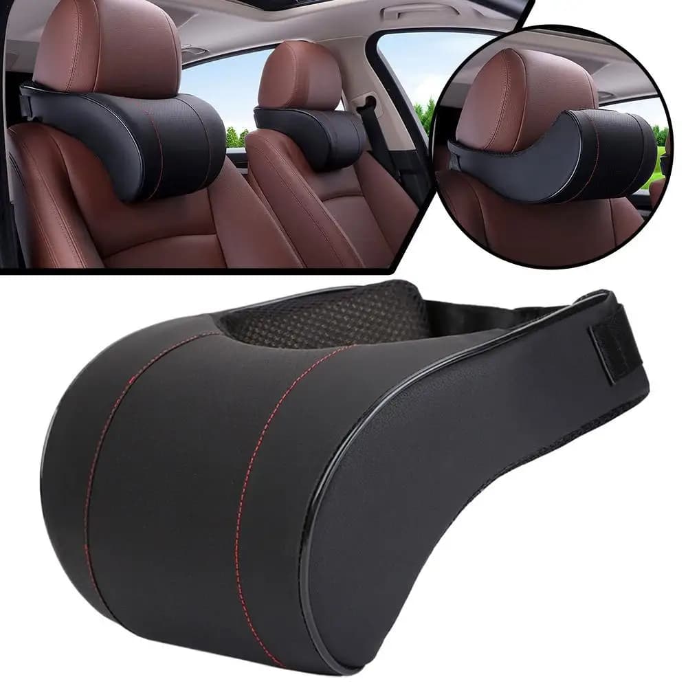 Poggiatesta per auto Supporto per il collo Sedile Cuscino per il collo in pelle Memory Cotton Poggiatesta Supporto lombare Prodotti decorativi per auto