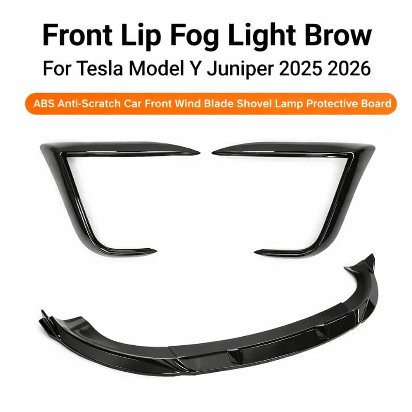 Protezione Anteriore per Fari Fendinebbia per Tesla Model Y Juniper 2025 2026, in ABS Anti-Graffio, Lama Anteriore per Auto, Protezione per Fari