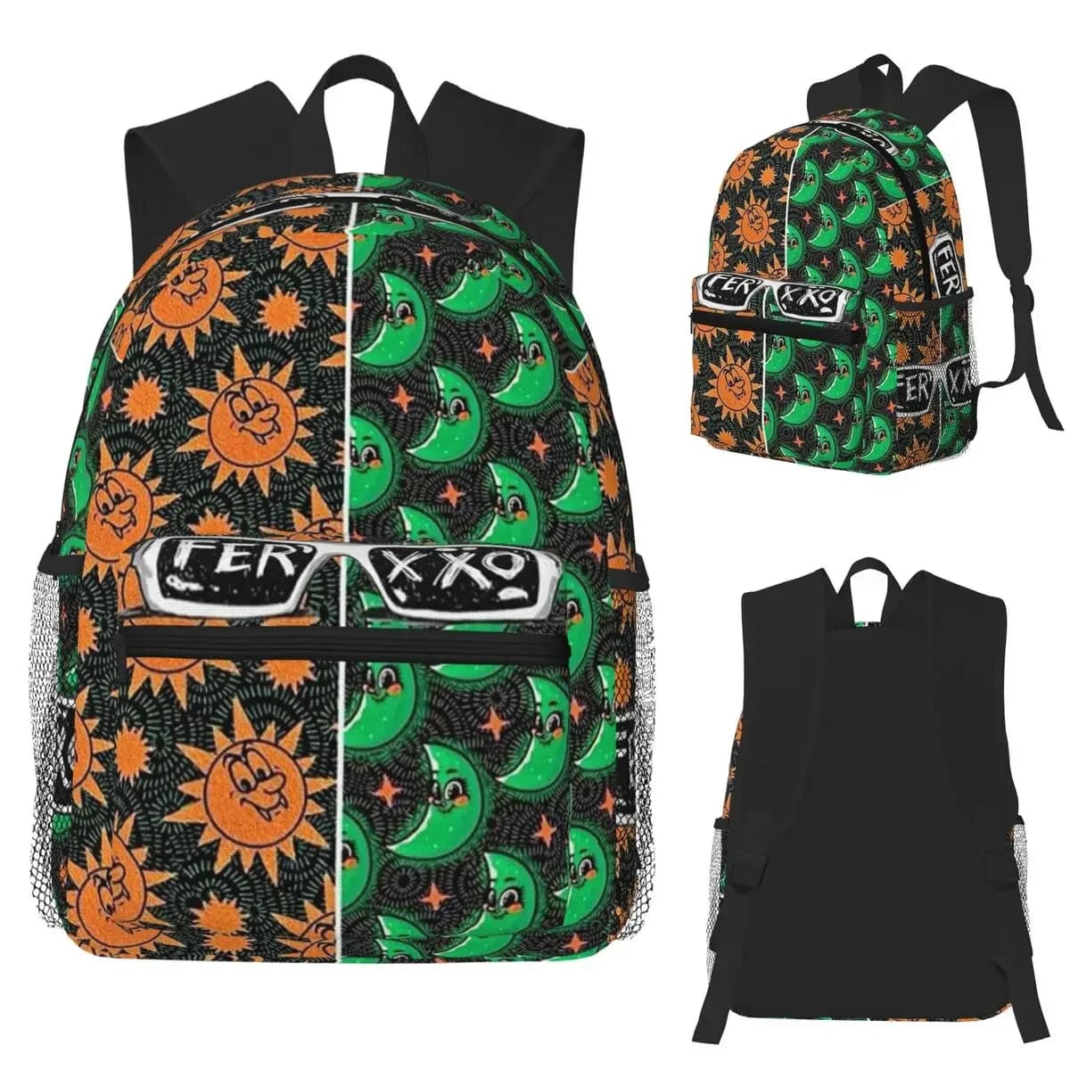 Feid Ferxxo 90s Rapper Rap Music Zaino per studenti Borsa da scuola Zaino da viaggio per ragazzi e ragazze Borsa da viaggio alla moda Borse a tracolla