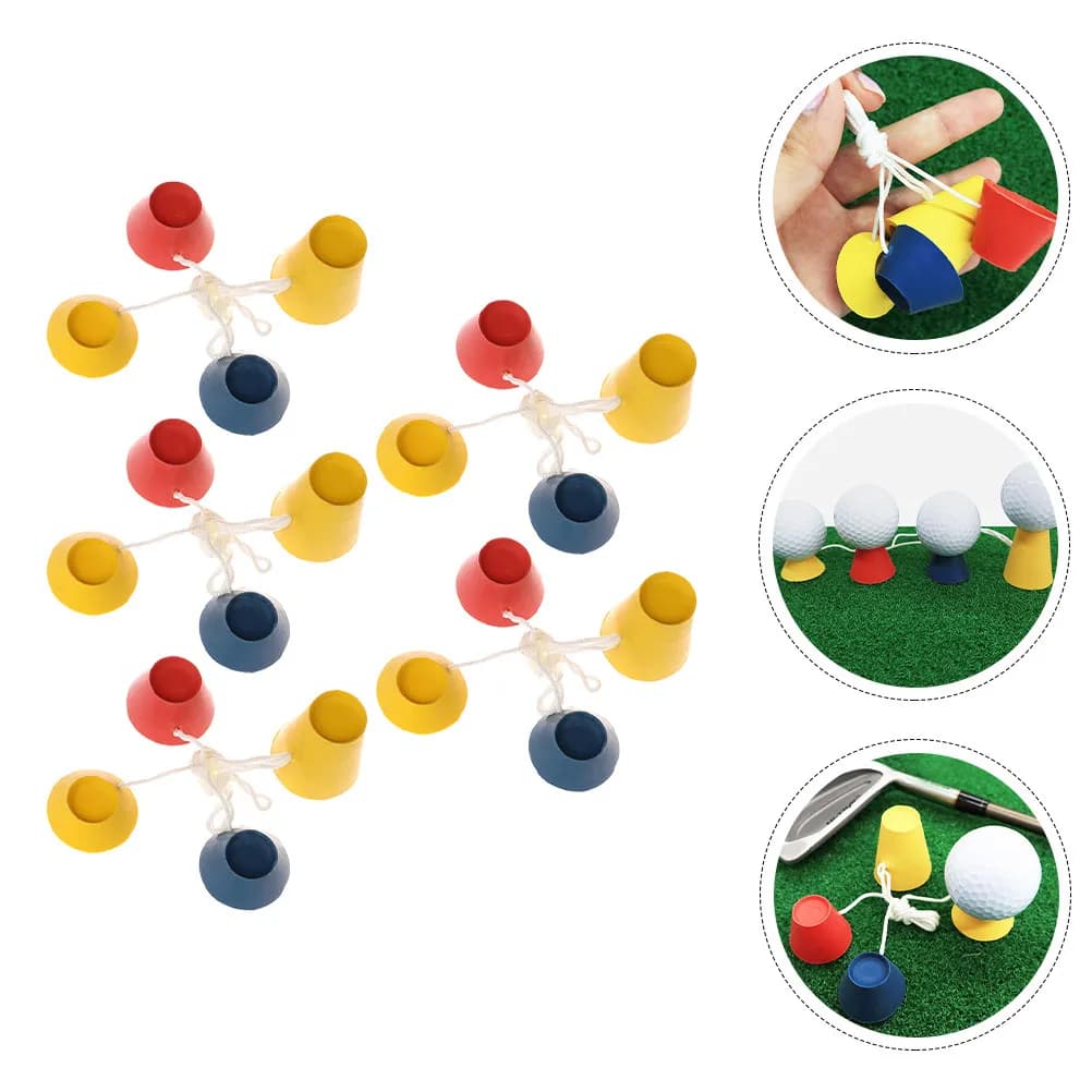 5 Set di Tee da Golf Resistenti per Allenamento di Precisione e Distanza, Accessori da Golf per Esterni Invernali