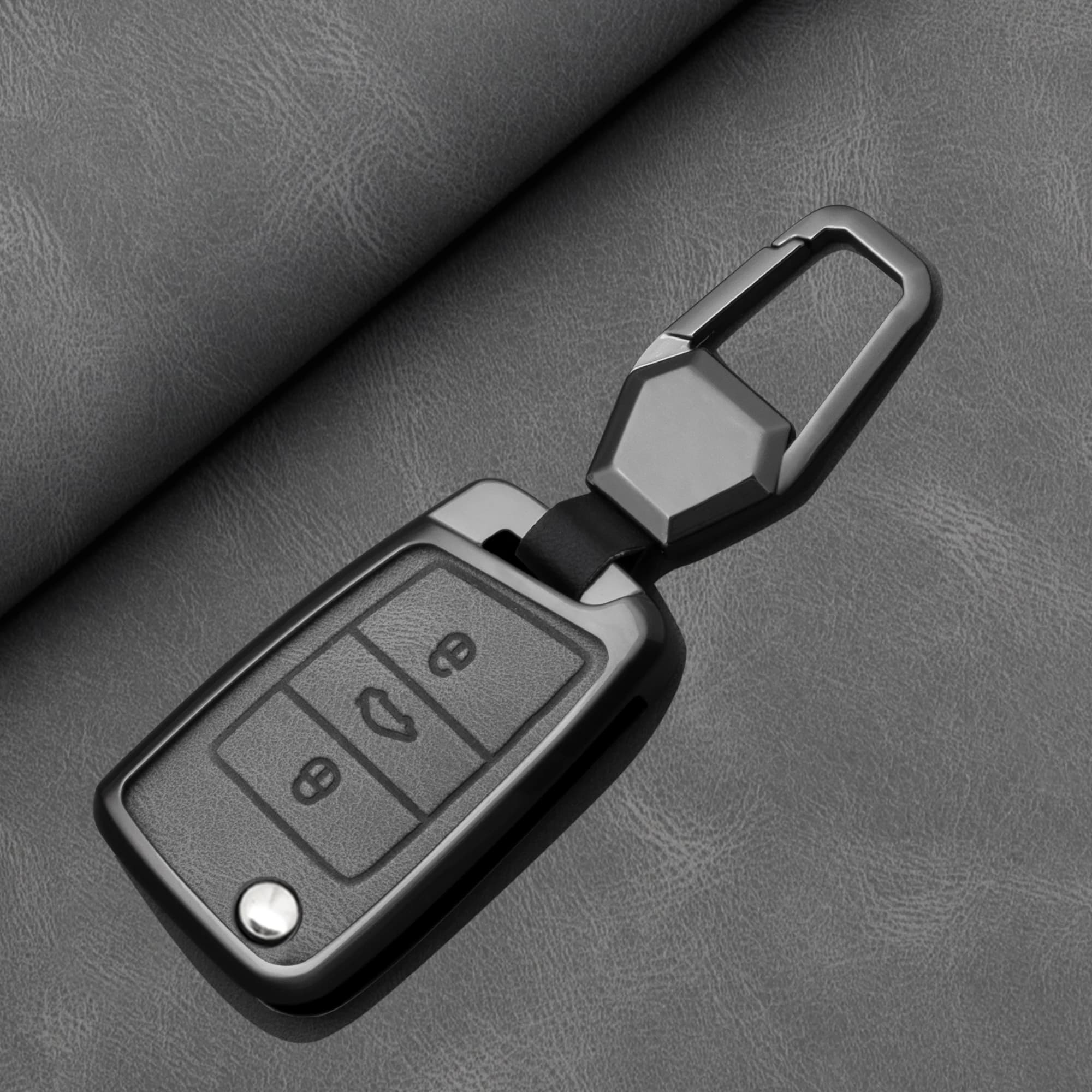 Alloy Car Key Case Cover For VW Volkswagen Golf 7 Tiguan MK2 For SEAT Ateca Leon FR 2 Ibiza For Skoda Octavia Keyless Accessorie