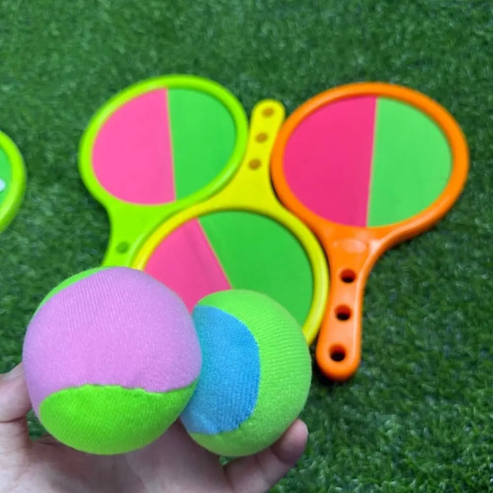 Set di Palle da Lancio e Presa con Disco, Design Divertente Stile Tennis, Palla con Ventosa per Allenamento di Precisione