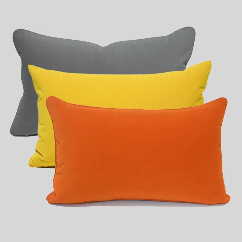 Simplified Modern Orange Lumbar Pillowcase Pure Color Sample Room Living Room Sofa Pillow Long Rectangular Modern Luxury Pillow
