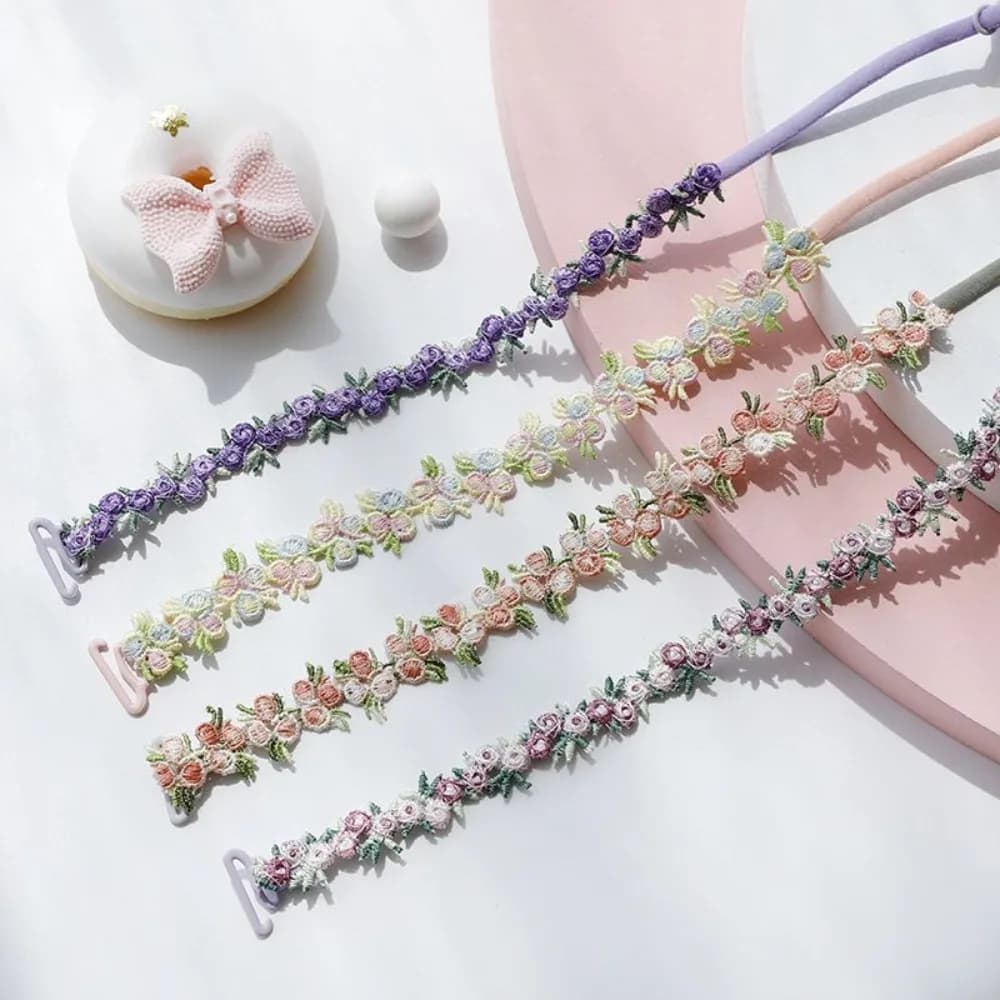 Accessori per reggiseno da donna Spalline per reggiseno floreali all'uncinetto Spalline per cintura elastica regolabile antiscivolo per abito da festa di nozze
