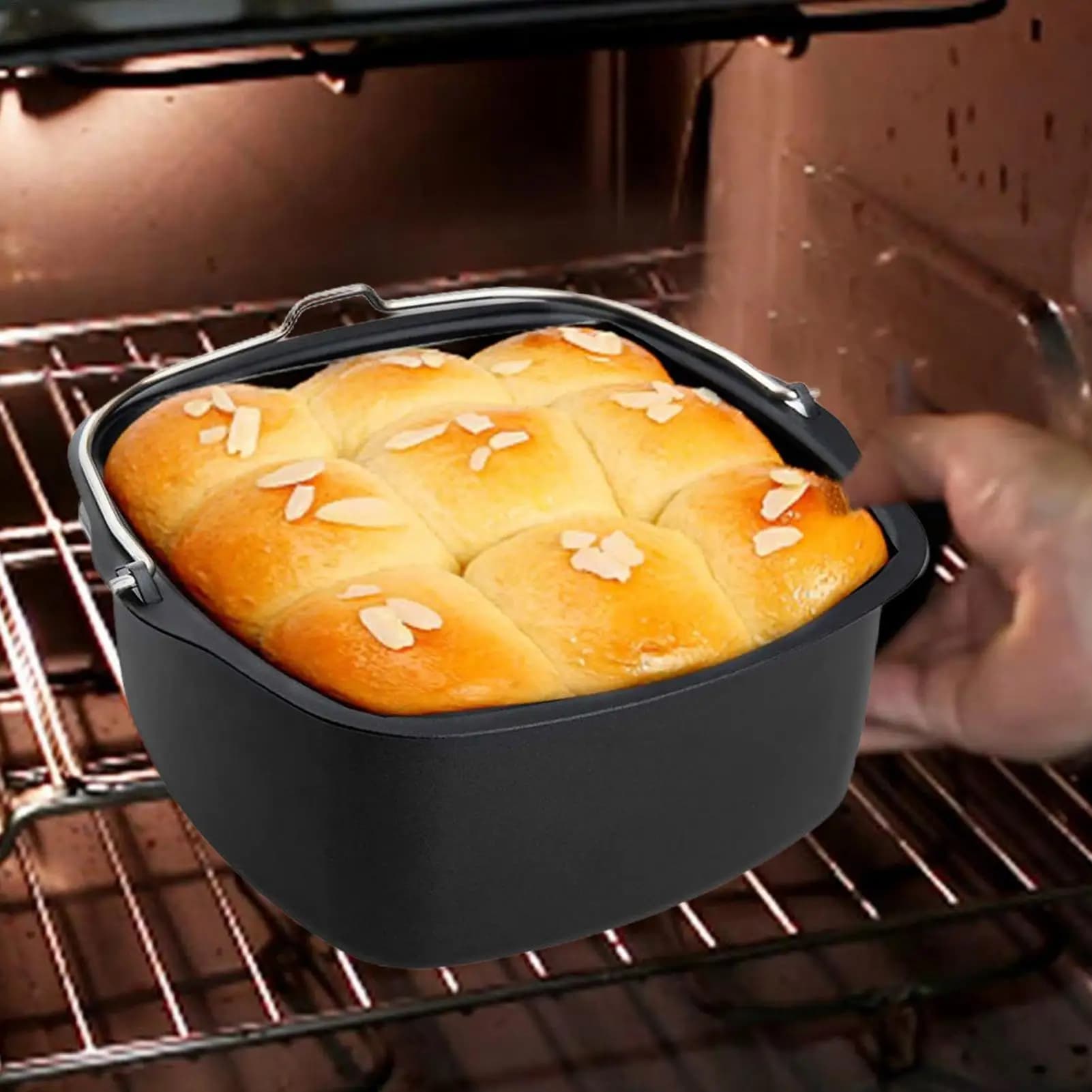 Stampo per Torte da 7/8 Pollici per Friggitrice ad Aria, Vassoio da Forno in Alluminio e Acciaio, Accessorio per Friggitrice ad Aria
