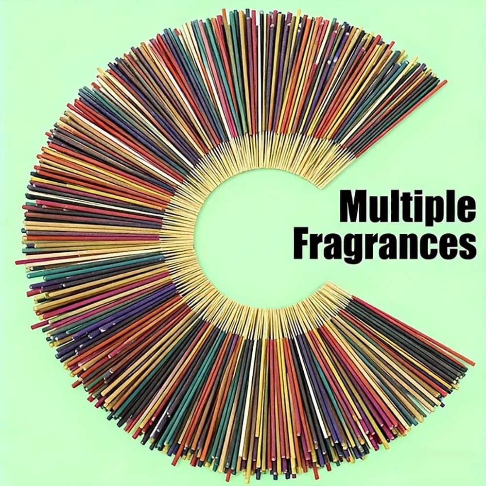28 Flavors Mixed Pack 60/180/360 Sticks - Suitable for Yoga, Meditation, 28 Fragrances Including Sandalwood, Agarwood, Dragon's Blood, Cherry, Rose, Jasmine, Watermelon, Strawberry, Cherry, Passion Fruit, Iris, Lavender, Myrrh, Frankincense, Coconut, Eucalyptus, Etc., Suitable for Home, Office, Yoga, Meditation, After-Meal Reading or Concerts, Long-Lasting Fragrance