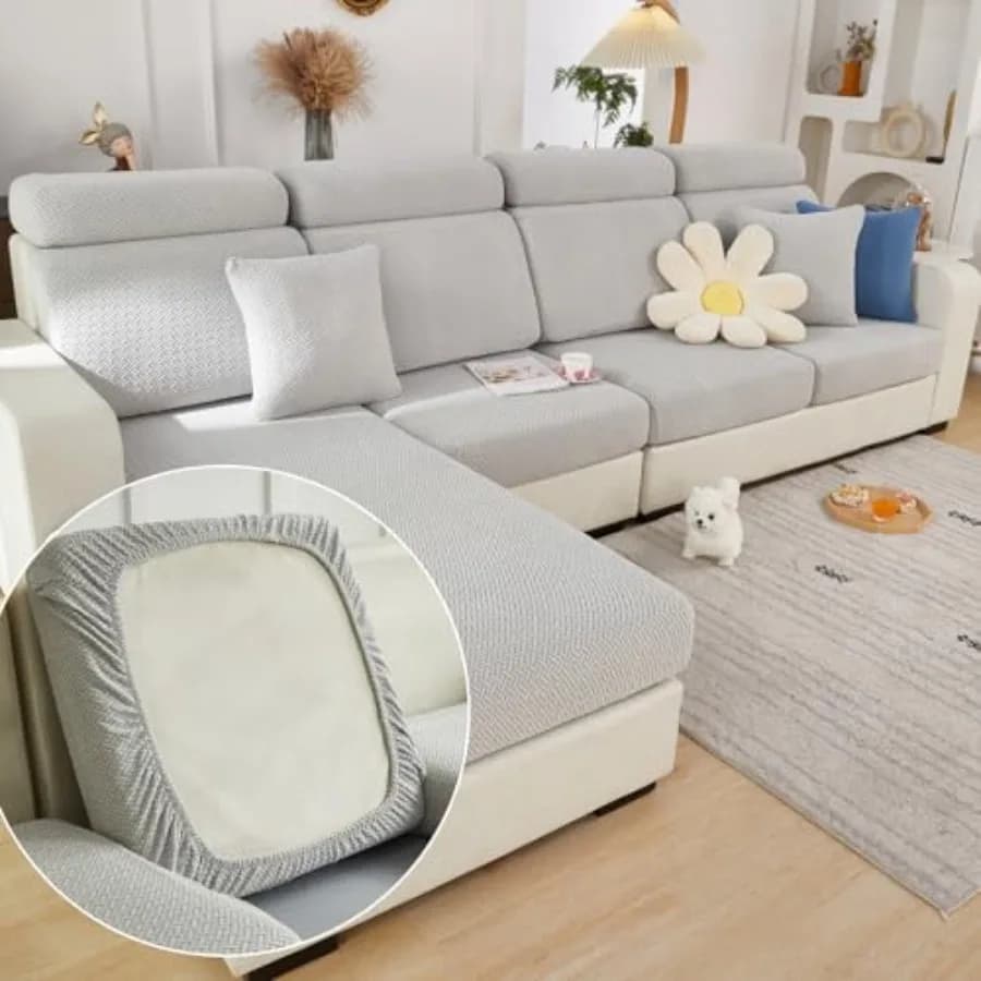 Couch Cushion Covers for Sofa Couch Covers Wear-Resistant Universal Sofa Cover Washable Stretch for Sectional Slipcovers,Back C