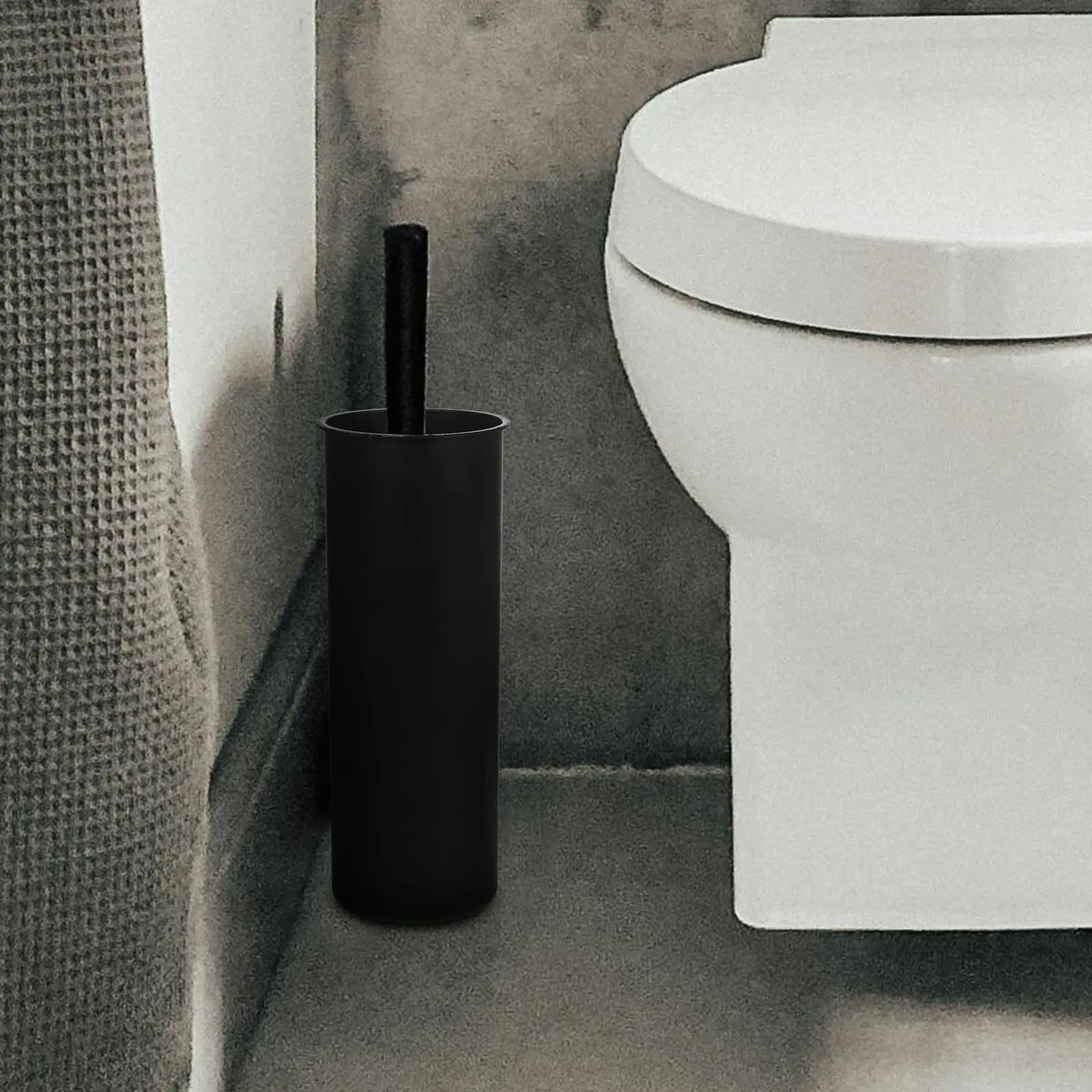 Portascopino WC dal Design Moderno, Supporto in Plastica Resistente per la Pulizia del Bagno, Uso Domestico e Alberghiero, Contenitore per Spazzole