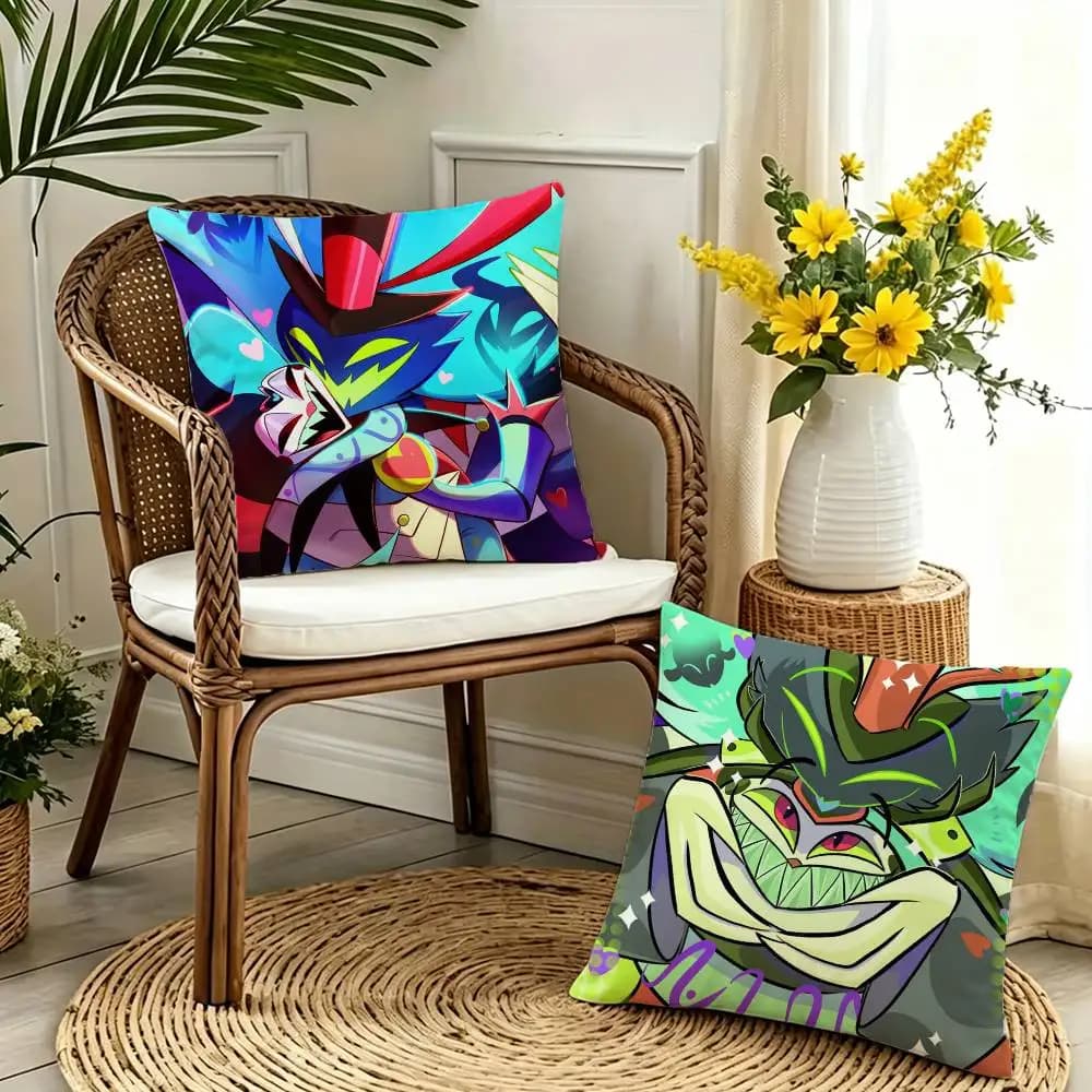 Fizzarolli and Asmodeus Pillow Case Cushion Cover Throw Pillow Case For Car Sofa