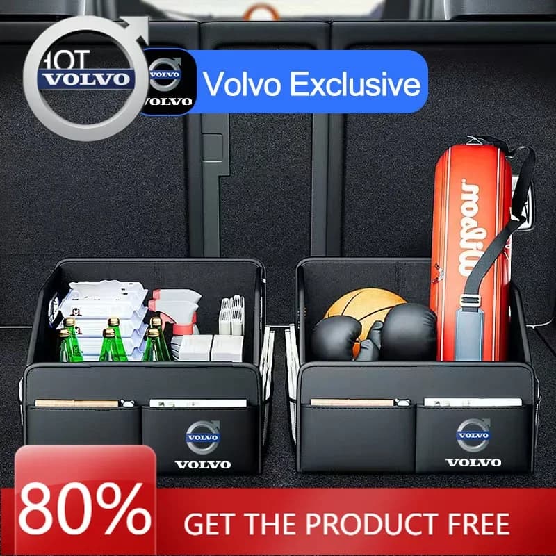 Nuovi Emblemi 2026 per Volvo: Organizzatore in Pelle per Bagagliaio Auto, Scatola Portaoggetti, Accessori Auto per Volvo Rdesign V60 V40 XC90 X