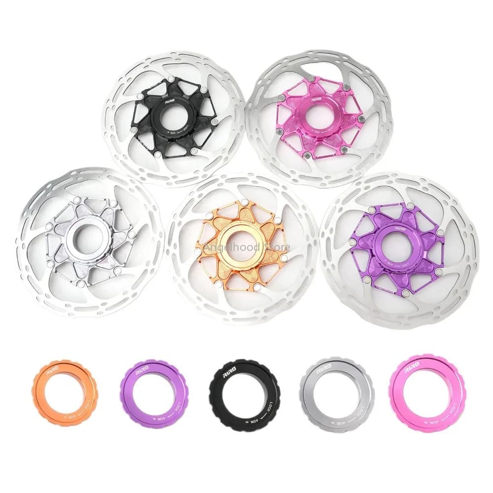 Rotore di bloccaggio centrale per bicicletta 140MM/160MM Accessori per freni a disco con rotore a disco leggero per mountain bike da strada
