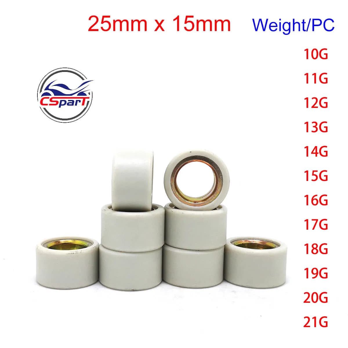 25x15 Variator Racing Roller Weight Slider for Yamaha Yp Majesty Abs 400cc Xp T-Max 500cc 530cc kymco ak550