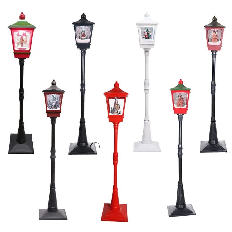 Lampada a pendolo di neve con musica di neve di Natale in stile europeo bellissimo ornamento decorativo per lampada da terra di fascia alta
