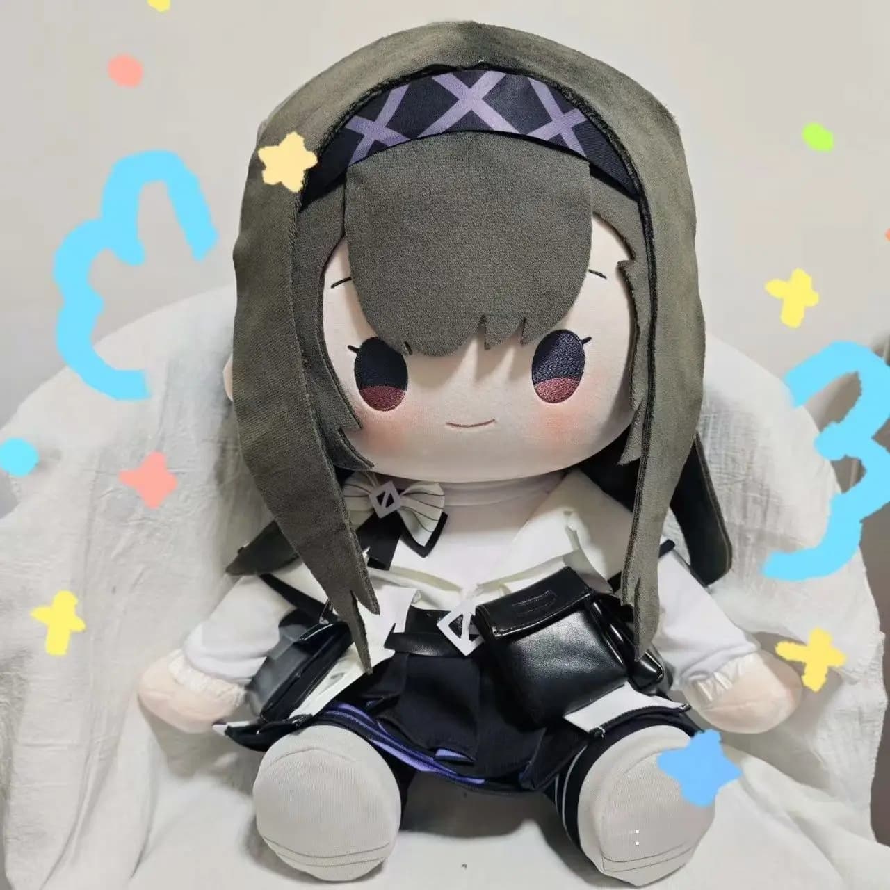 Peluche Arknights Priestess 40cm in posizione seduta, imbottito in cotone, cuscino decorativo, accessorio per il gioco, regalo di compleanno