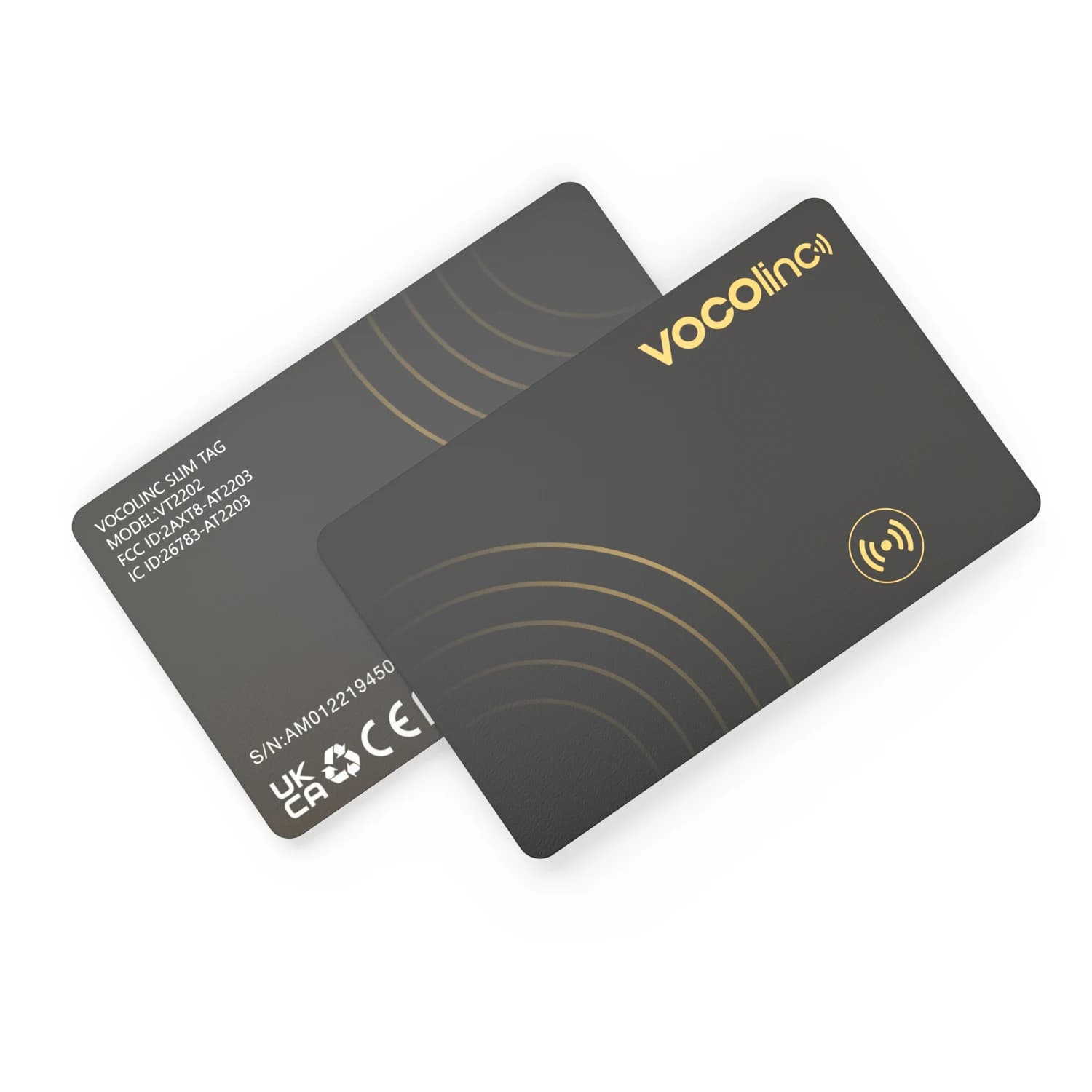 VOCOlinc Ultra-thin Portfolio Tracking Card, Smart Real-time Tracking Tag, Portfolio Tracker, Bluetooth Association Find My, Find Item, Alarm Tracker for Preventive