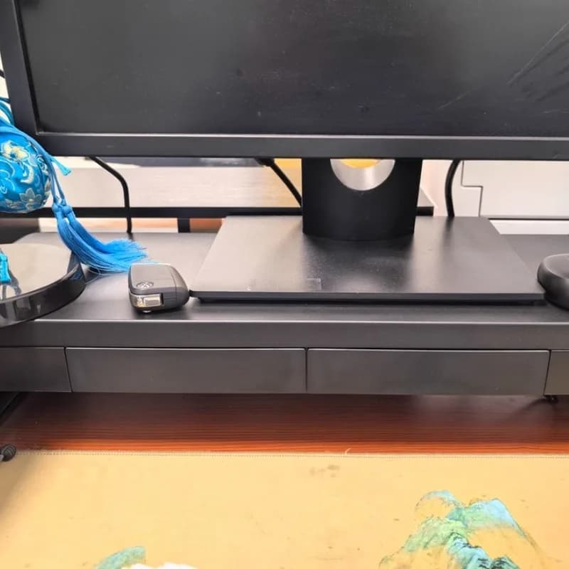 Adjustable monitor stand, height desk organizer, USB charging laptop holder, multifunctional table organizer