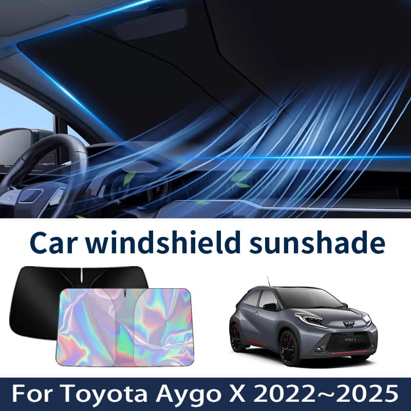 Parabrezza anteriore Parasole Per Toyota Aygo X 2022 ~ 2025 2024 2023 Auto Visiera Parasole Isolamento termico Estate Accessori di Raffreddamento
