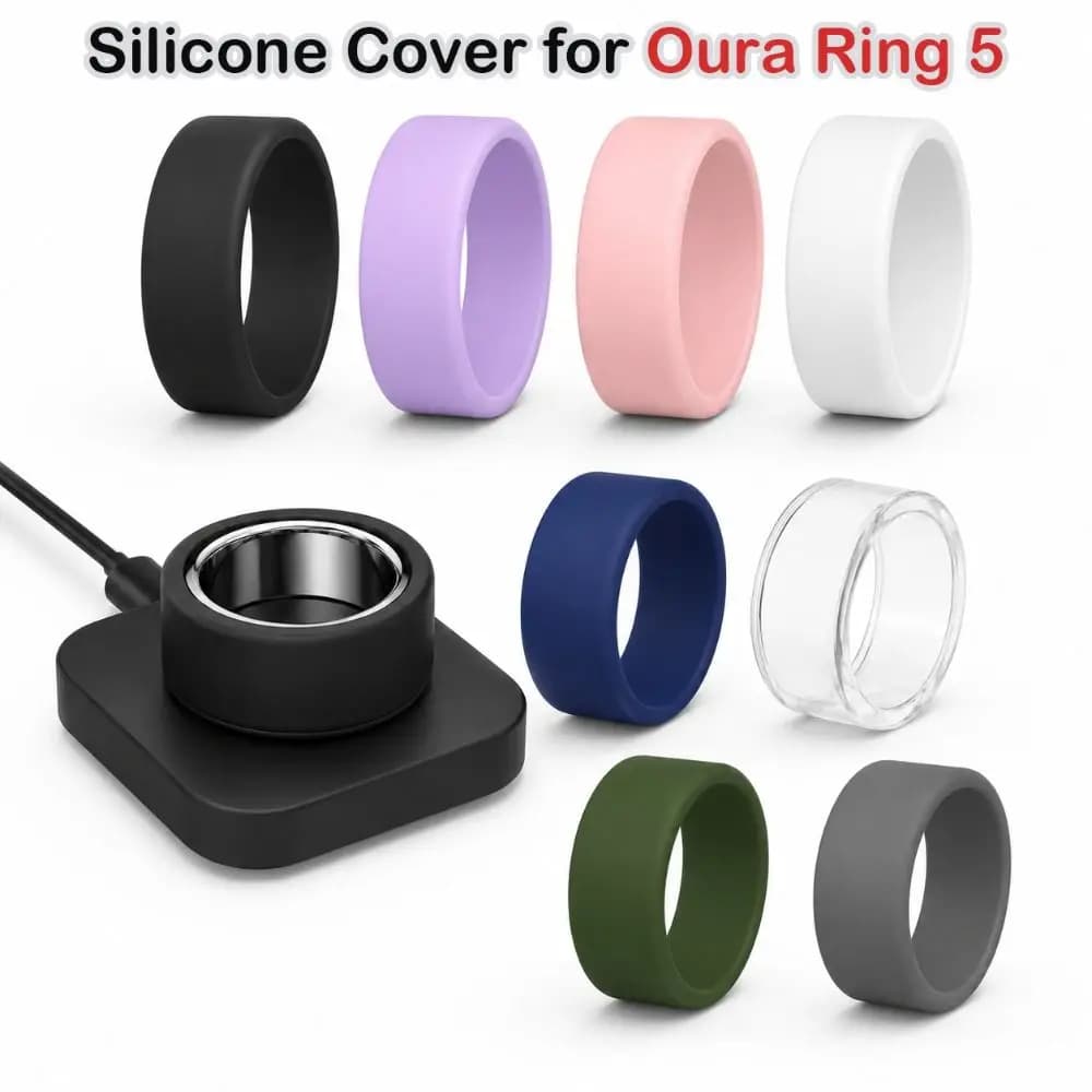 New Soft Silicone Cover Elastic Accessories Protector Scratch Resistant Protective Case for Oura Ring 5 Working Out Smart Ring