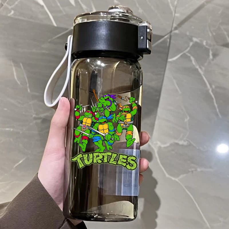 Teenage Mutant Ninja Turtles, Water Bottle Portable for Sports, Practical Cup for Open and Office travel, Essential Gift