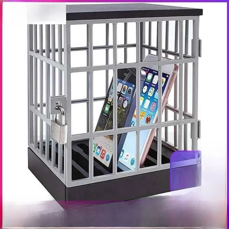 Creative Smart Phone Jailbreak Lock Cage Timed Lock Mobile Phone Prisoner Design Toy Gift for Men And Women by Tang Xie