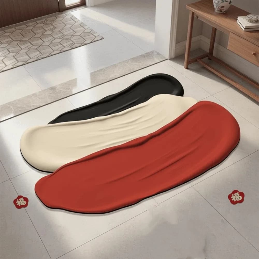 Creative Minimalist Diatom Mud Earth Floor Mat 2D Quick-Drying Oil Painting Style Mat Non-Slip Decorative Door Mat Door Entrance