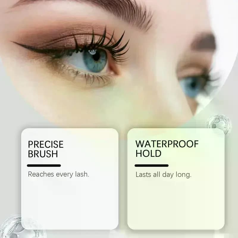 Mascara nero volumizzante e incurvante, setoso e facile da usare, curva e illumina naturalmente le ciglia.