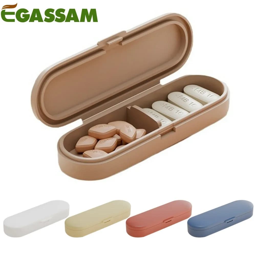 1PCS Mini Pill Case for Purse, Slim Vitamin Box for Pocket, Thin Travel Pill Dispenser, Small Medications & Supplements Pod